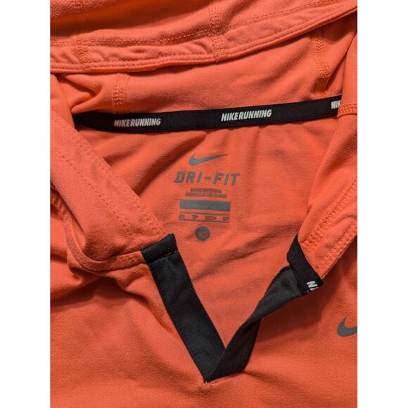 Nike Running Long Sleeve Hooded Shirt Women's Size XS Orange Dri Fit - Picture 4 of 14